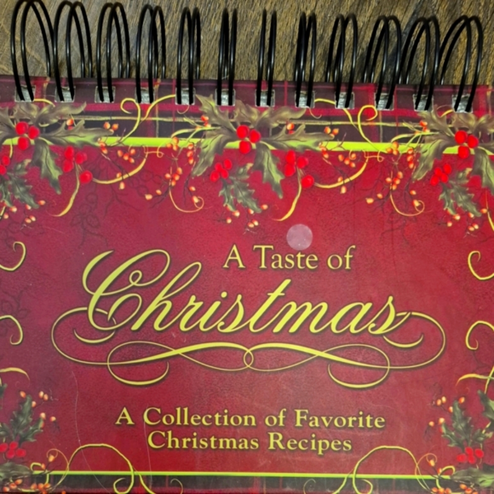 Festive Christmas Recipe Collection Book - Burgundy